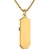 Bulova Jewelry Men’s Icon Gold and Black Stainless Steel, Cross Inlay with Diamond Accent Dog Tag Pendant, Round Box Link Chain Necklace,Length 24″-26″, Style: BVC1076-G6STQ7