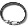 Bulova Mens Classic Bracelet with Brushed Gold Stainless Steel Hook(Black)