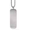 Bulova Men’s Classic Round Box Link Chain Necklace with Stainless Steel Dog Tag Pendant Style: J96N009