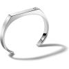 Bulova Men’s Classic Stainless Steel Diamond Cuff Bracelet(Silver-Tone)