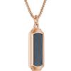 Bulova Men’s Jewelry 150 Year Anniversary Collection, Matte And Polished Rose Gold-Tone Stainless Steel Pendant, Blue Sapphire 0.03 Cttw, Adjusts From 24″ To 26″ Style: BVP1126-G5STLCS