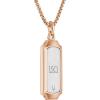 Bulova Men’s Jewelry 150 Year Anniversary Collection, Matte And Polished Rose Gold-Tone Stainless Steel Pendant, Blue Sapphire 0.03 Cttw, Adjusts From 24″ To 26″ Style: BVP1126-G5STLCS