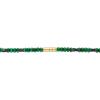 Bulova Men’s Jewelry Classic Semi-Precious Beaded Necklace(Malachite/ Hematite/ 14K Gold Sterling Silver)