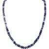 Bulova Men’s Jewelry Classic Semi-Precious Beaded Necklace(Sodalite/ Hematite/ Rhodium Plated)