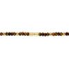 Bulova Men’s Jewelry Classic Semi-Precious Beaded Necklace(Tiger’s Eye/ Pyrite/ 14K Gold Sterling Silver)