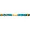 Bulova Men’s Jewelry Gold-Tone Sterling Silver Necklace, Cylinder-Shaped Turquoise, Etched With Bulova’s Signature Tuning Fork Logo, Length 22″ Style: BVC1041-YSTQ