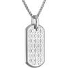 Bulova Men’s Jewelry Polished And Black Silver-Tone Stainless Steel Pendant, Rounded Box Link Chain Necklace In Stainless Steel Adjusts From 24″ To 26″ Style: BVP1114-WLSTNA