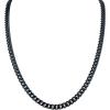 Bulova Men’s Jewelry Polished And Brushed Blue Stainless Steel Necklace Curb Chain Featuring Dual-Surfaced Links Updated In Navy, Length 22″ Style: BVC1067-NVSTNA