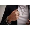Bulova Men’s Jewelry Silver-Tone Sterling Silver Necklace, Rhodium-Plated Polished Sterling Silver Squared Snake Chain Necklace, Length 22″ Style: BVC1101-WSNA