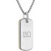 Bulova Men’s Jewelry Two-Tone Matte Finish Stainless Steel, The Stars And Stripes and 150Bulova Etching, Rounded Box Link Chain Necklace Adjusts From 24″ To 26″ Style: BVP1115-GSTNA