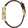 Caravelle by Bulova Dress Quartz Ladies Watch, Stainless Steel with Brown Leather Strap Dress, Gold-Tone (Model: 44M111)