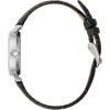 Caravelle by Bulova Ladies’ Dress 3 Hand Quartz Leather Strap Watch, Stainless Steel, 28mm(Black/Silver)