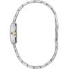 Caravelle by Bulova Ladies’ Dress Mini Quartz Watch, Crystals, Mother-of-Pearl, 18x24mm(Two Tone Gold/White Mother of Pearl)