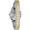Caravelle by Bulova Ladies’ Traditional 3-Hand Quartz Stainless Steel Watch with Expansion Band, 30mm(Two Tone Gold)