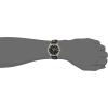Caravelle by Bulova Men’s Dress 3-Hand Date Quartz Watch, Stainless Steel, Coin Edge Bezel, 41mm(Black Strap/Gold)