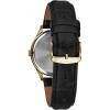 Caravelle by Bulova Men’s Dress 3-Hand Date Quartz Watch, Stainless Steel, Coin Edge Bezel, 41mm(Black Strap/Gold)