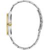 Caravelle by Bulova Men’s Dress 3-Hand Date Quartz Watch, Stainless Steel, Coin Edge Bezel, 41mm(Two Tone Gold)