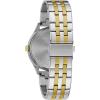 Caravelle by Bulova Men’s Dress 3-Hand Date Quartz Watch, Stainless Steel, Coin Edge Bezel, 41mm(Two Tone Gold)