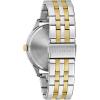 Caravelle by Bulova Men’s Dress 3-Hand Date Quartz Watch, Stainless Steel, Coin Edge Bezel, 41mm(Two Tone Gold/Green)