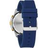 Caravelle by Bulova Men’s Sport Aqualuxx 6-Hand Chronograph Watch(Blue Rubber/Two Tone Gold)