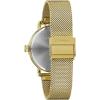 Caravelle min/Max Ladies Crystal Watch(Gold-Tone/Black dial)