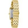 Ladies’ Classic Crystal 3-Hand Quartz Watch, Roman Numeral Markers, Rectangle Case, Curved Mineral Crystal(Gold Tone)