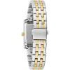 Ladies’ Classic Crystal 3-Hand Quartz Watch, Roman Numeral Markers, Rectangle Case, Curved Mineral Crystal(Two Tone Gold)