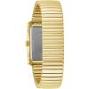 Men’s Classic Dress 3-Hand Quartz Expansion Band Watch, Rectangle Case, Curved Mineral Crystal(Gold Tone/ Black Dial)