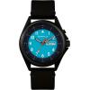 Men’s Traditional 3-Hand Day and Date Quartz Watch, Light Up, Stainless Steel, 40mm(Black Leather Strap/Black/Blue Dial)