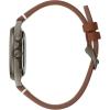 Men’s Traditional 3-Hand Day and Date Quartz Watch, Light Up, Stainless Steel, 40mm(Brown Leather Strap/Grey/Green Dial)