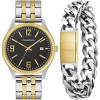 Bulova Caravelle Men’s Classic Two-Tone Stainless Steel 3-Hand Date Watch and Bracelet Box Set, 41mm Style: 45K000