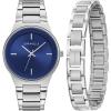 Bulova Caravelle Men’s Modern Stainless Steel 3-Hand Quartz Watch and Bracelet Box Set, 40mm Style: 43K101