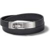 Bulova Mens Classic Bracelet with Brushed Gold Stainless Steel Hook(Black)