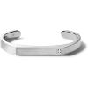 Bulova Men’s Classic Stainless Steel Diamond Cuff Bracelet(Silver-Tone)