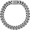 Bulova Men’s Jewelry Classic Curb Chain Dual Surface Blue IP and Brushed Stainless Steel 10MM Bracelet(8.5MM)
