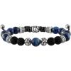 Blue Tiger's Eye/Faceted Matte Hematite
