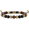 Brown Tiger's Eye/ Matte Pyrite