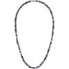 Bulova Men’s Jewelry Classic Semi-Precious Beaded Necklace(Sodalite/ Hematite/ Rhodium Plated)
