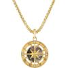 Bulova Men’s Jewelry Marine Star 14K Gold Plated Sterling Silver with Diamond Compass Pendant with MOP inlay, Rounded Box Link Chain Style: BVP1026-YSQ7MOP