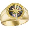 Bulova Men’s Jewelry Marine Star 14K Gold Plated Sterling(Size 10)