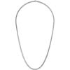Bulova Men’s Jewelry Silver-Tone Sterling Silver Necklace, Rhodium-Plated Polished Sterling Silver Squared Snake Chain Necklace, Length 22″ Style: BVC1101-WSNA