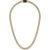 Bulova Men’s Jewelry Two-Tone Stainless Steel Necklace Curb Chain Of Dual-Surfaced Links, Polished Gold-Tone And Brushed Steel Color Combination, Length 24″ Style: BVC1085-GOSTNA