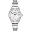 Caravelle by Bulova Ladies’ Traditional 3-Hand Quartz Stainless Steel Watch with Expansion Band, 30mm(Silver)
