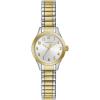 Caravelle by Bulova Ladies’ Traditional Mini 3-Hand Quartz Expansion Band Watch, Arabic Markers, 24mm(Two Tone Gold)