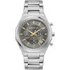 Caravelle by Bulova Men’s Dress 6-Hand Chronograph Quartz Stainless Steel Watch, 24-Hour Time(Silver/Grey)