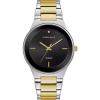 Caravelle by Bulova Men’s Modern 3-Hand Quartz Stainless Steel Watch, Diamond, 40mm(Two Tone Gold)