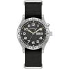 Caravelle by Bulova Men’s Quartz Watch, Vintage Lite Up, Black Nylon Strap, Black Dial, Day/Date Style: 43C125