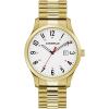 Caravelle by Bulova Men’s Traditional Quartz Stainless Steel 3-Hand Date Quartz Watch with Expansion Band, 40mm(Gold Tone)