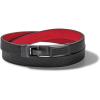 Men’s Latin GRAMMY Double Wrap Black Leather Bracelet with Red Lining and Black Diamonds(Large)