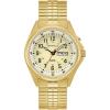 Men’s Traditional 3-Hand Day and Date Quartz Watch, Light Up, Stainless Steel, 40mm(Gold Tone)